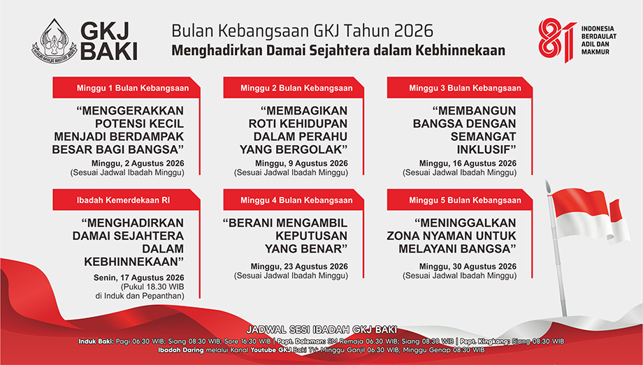 Bulan Kebangsaan GKJ Baki Tahun 2026, Komisi Ibadah, gereja kristen jawa, gkj, gkj baki, gereja kristen jawa baki, baki, sukoharjo, gkj klasis sukoharjo, klasis sukoharjo, klasis, sinode gkj, sinode 
