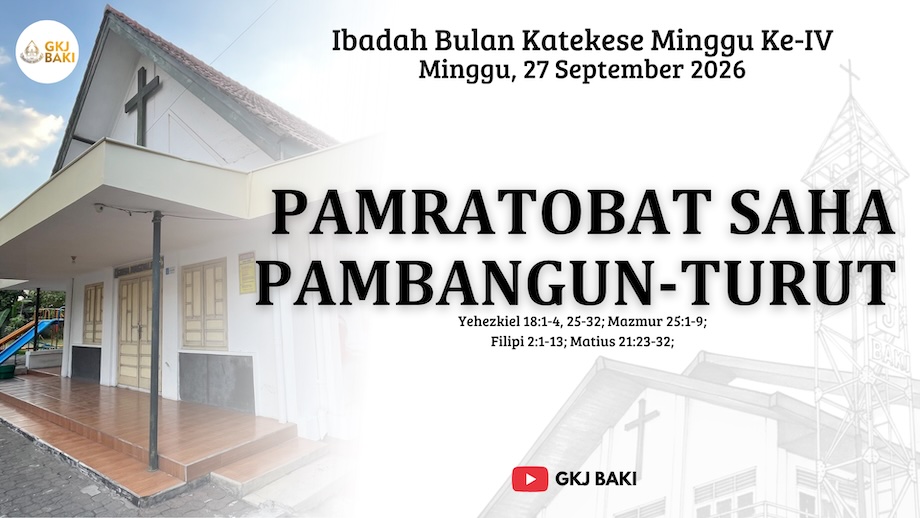 renungan, Ibadah Bulan Katekese Minggu IV, 26 September 2026 